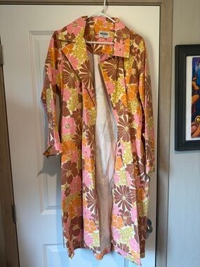 Show me your Mumu Floral Long Jacket in Pink, Orange & Brown